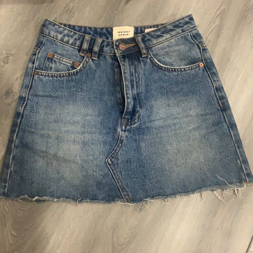 Denim mini skirt